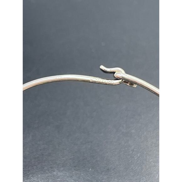 Sterling Silver Designer Signed 925 Hook and Loop Closure Cuff Bracelet - Picture 8 of 8